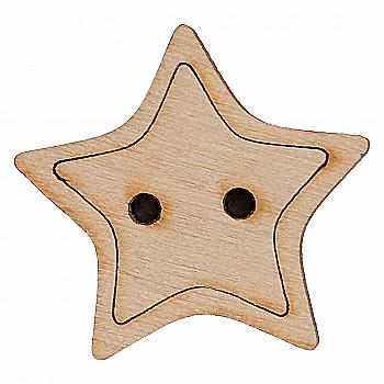 Заготівка дерев’яна Гудзик Зірочка, 702585