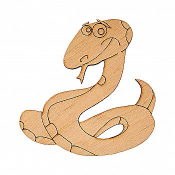 Заготівка-магніт дерев’яна "У зоопарку ... змії" 70*75 мм, ZS200