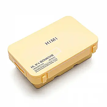 Набор гуашевых красок Twin Cup 12*12 мл, Металлик, желтый пластик.пенал, HIMI