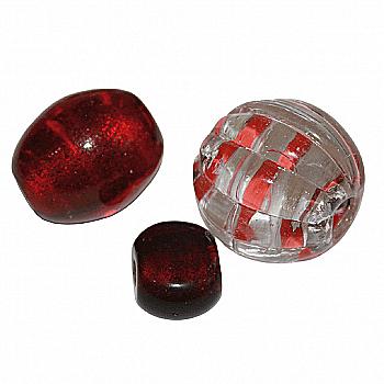 Бусины Mix PPQ 50 г, 1136TDM/Red Crystal Art