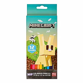Карандаши цветные Yes 12 цв. "Minecraft. Spring", 290772