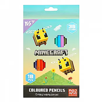 Карандаши цветные Yes 18/36 цветов "Minecraft. Spring", 290774