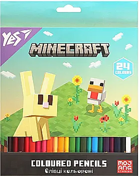 Карандаши цветные Yes 24 цвета "Minecraft. Spring", 290776