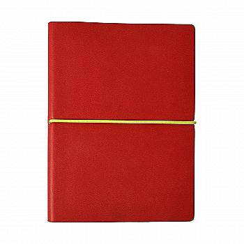 Записник В6 Fun у клітинку  Обкладинка червона/салатова кремовий блок, 512ILFR1RI