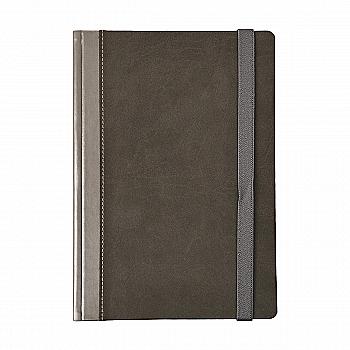 Записник В5 Pro у лінійку Обкладинка сіра/срібна кремовий блок, 11101PRHEF