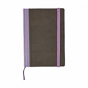 Записник В5 Pro у крапку Обкладинка сіра/фіолетова кремовий блок, 11301PRHNV