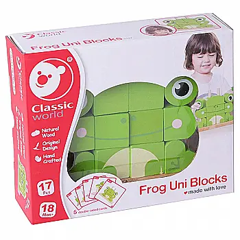 Игрушка деревянная Classic World "Вертикальный пазл Лягушонок", 5107