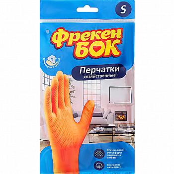 Перчатки ФБ резиновые хозяйственные оранжевые S, 17107300