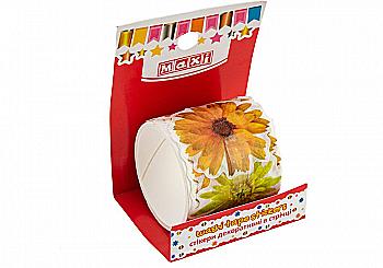 Стікери декоративні "Жовто-гарячі квіти" в стрічці на клейкій основі