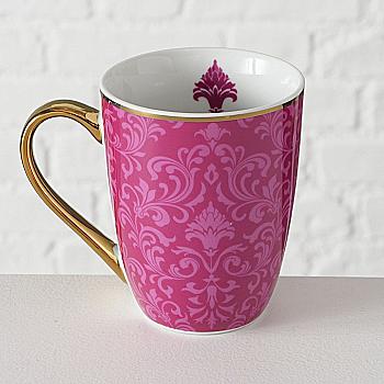 Чашка фарфоровая "Ruby" 330 мл, розово-золотой (2 вида), 2002076