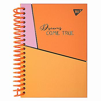 Блокнот YES А6/64 7БЦ "Dreams come true" cпіраль, лінія, 152032