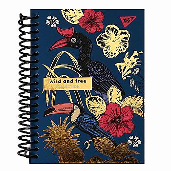 Блокнот YES А6/64 7БЦ "Wild and free" cпіраль, клітинка, 152026