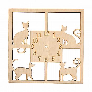 Заготівка дерев’яна під годинник Коти, 700425