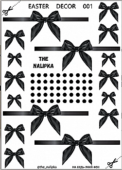 Декор на водній основі чорні банти The Nalipka Easter Decor 001