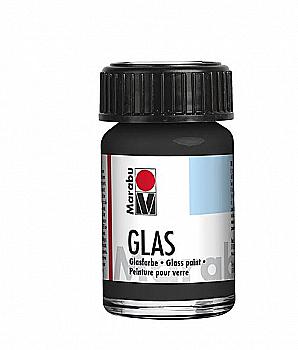 Фарба вітражна на водній основі, Чорна, 15мл, Marabu Glas,130639073