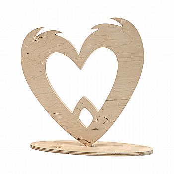 Заготовка деревянная "Сердце", 0839