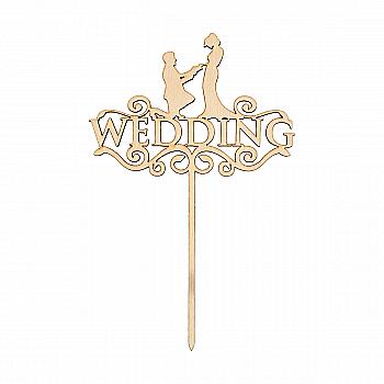 Заготівка з фанери Топер "Весільна пара" 83*119 мм, 100817 ArtBober