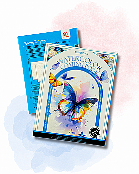 Акварельний скетчбук, з ручкою та твердими фарбами "Метелики", SKETCH3