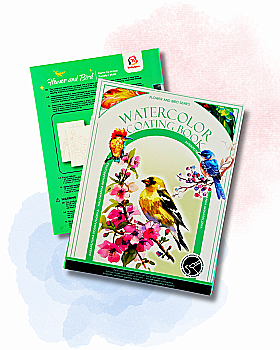 Акварельний скетчбук, з ручкою та твердими фарбами "Птахи", SKETCH1