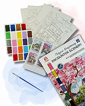 Розмальовка на водній основі  "Пейзажі" А4, WCOLOR4