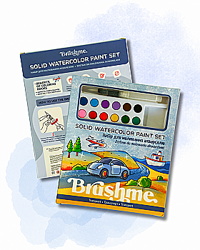 Розмальовки з сухими фарбами для дітей "Транспорт", PAINTS1