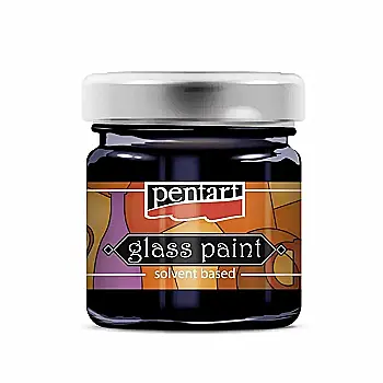 Фарба вітражна на основі розч. холодної фіксації, Блакитна, 30 мл, Pentart