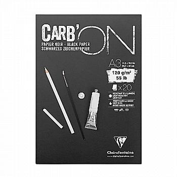 Склейка д/пастелі А3 Carb’On, 20 арк. (120 г/м2), чорний папір, 975040C Clairefontaine