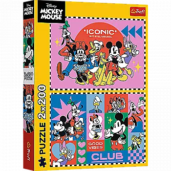 Пазли "2x200" - Mickey&friends Час з друзями, Trefl, 13319