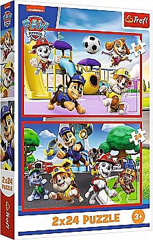 Пазли "2x24" - Viacom PAW Patrol Веселий день песиків, Trefl, 34434