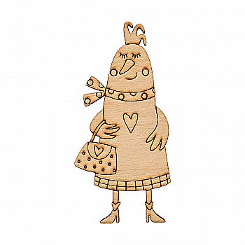 Заготівка-магніт дерев’яна "Дайте пудри і духів!-3" 40*95 мм, ZS082