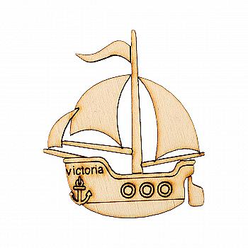 Заготівка дерев’яна "Дитячий транспорт - вітрильник", LK10-062М