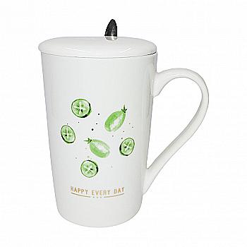 Чашка з кришкою і ложкою 350 мл, 603