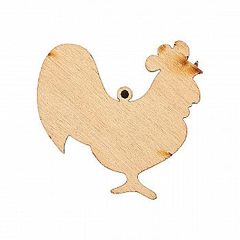 Заготівка дерев’яна "Петушок для декору-1 міні, підвіс", 38*37 мм, LK102-1