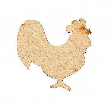 Заготівка дерев’яна "Петушок для декору-1 міні", 38*37 мм, LK102
