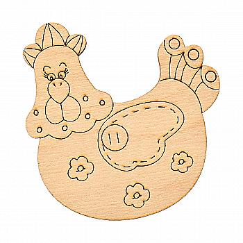 Заготівка дерев’яна "Курочка-1" 83*87 мм, ZS20-008