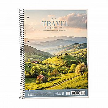 Коледж-блок А4+ 80 арк. кл., білий блок, 70г/м2, картон, ВД-лак (0138)