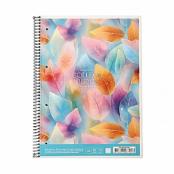 Коледж-блок А4+ 80 арк. кл., білий блок, 70г/м2, картон, ВД-лак (0558)