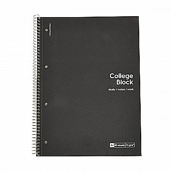 Коледж-блок А4+ 80 арк. кл., кремовий блок, 70г/м2, чорний картон (0251)