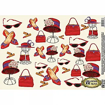 Карта декупажна "Жіночі примхи", Vintage Design