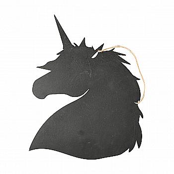 Заготовка деревянная Доска для мела №4 Единорог, (черная) 917