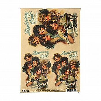 Карта декупажная А4 Винтажная реклама, 40 г/м², S 020