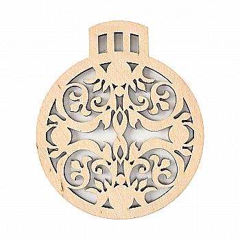 Заготівка дерев’яна Іграшка новорічна №1 100*80, 702379