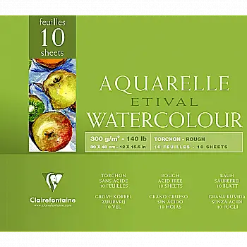 Склейка д/акварелі 30*40 см WaterColor 10 арк. (300г/м2) з 4-х сторін, 96562C