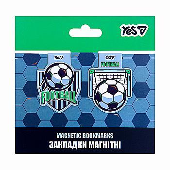 Закладки магнітні Yes "Football" 2шт, 708798