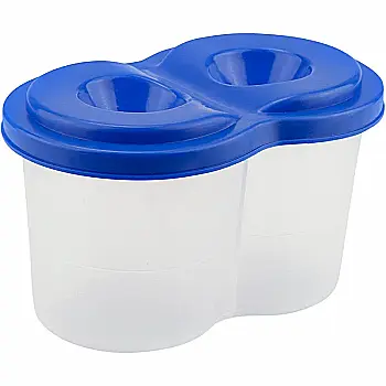 Стакан-непроливайка подвійний, синій, K17-1142-02