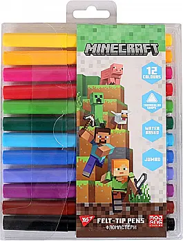 Фломастери Yes 12 кольорів "Minecraft", 650590