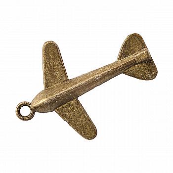 Набір металевих підвісок Літак 34*25 мм, 10 шт