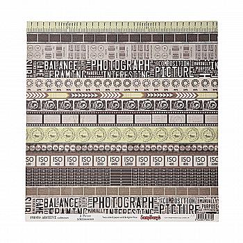 Папір для скрапбукінгу 30,5*30,5 см 190 гр/м двост. Фотоархів. Фотографія (10)