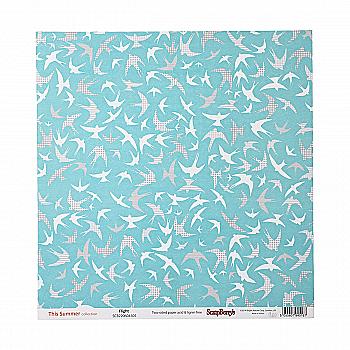 Папір для скрапбукінгу 30,5*30,5 см 180 гр/м двост. Це літо. Політ (10)