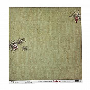 Папір для скрапбукінгу 30,5*30,5 см 190 гр/м двост. У лісі. Сосновий бір (10)